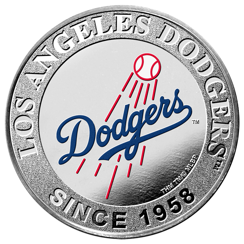 Image for 1 oz Los Angeles Dodgers Silver Colorized Round from TD Precious Metals